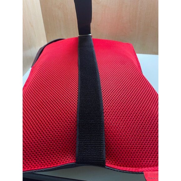 Ajuvia Back Vitalizer Adjustable Lumbar Support Cushion Red & Black - Picture 9 of 11